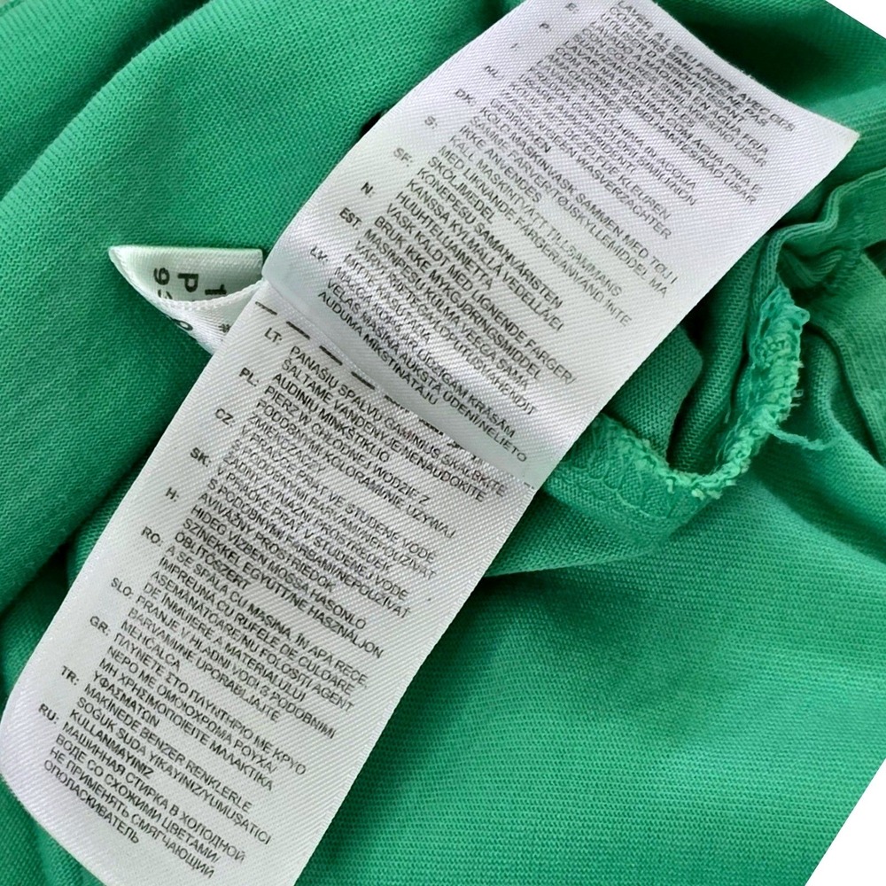 Adidas ClimaLite Mens Size L Golf Polo Shirt Green Cotton F&M Trust Logo - Picture 10 of 10